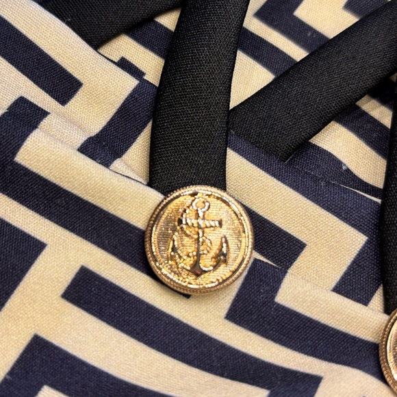 Geometric Patterned Pants with Lace-Up Detail - Picture 4 of 5